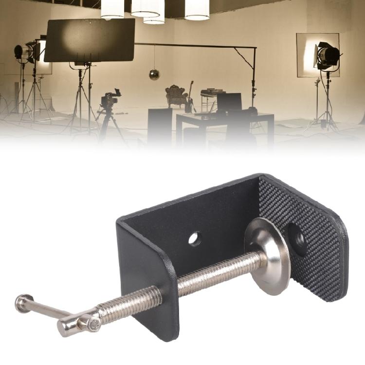 Flexible Photography U Clamp With NonSlip Rubber Base And 2 Standard 1/4inch Screw Mounts For Equipment Attachment