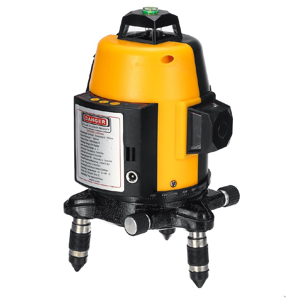 6800mAh 360° 12 Line Laser Level Vertical 3D Blue Horizontal Rotary Cross Self Leveling New