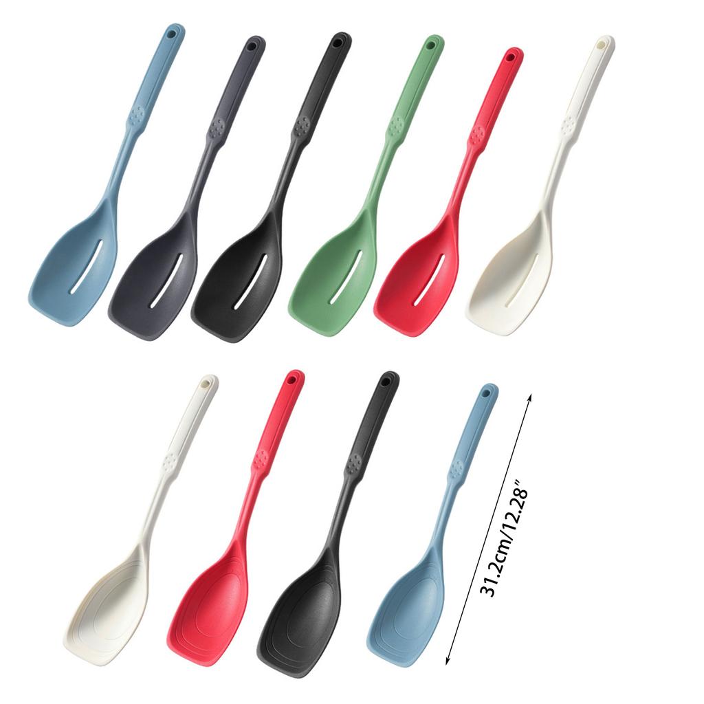 Color Heat Resistant Leak Spoon Spatulas Non-Stick Silicone Spatulas Scrapers Kitchen Utensils Tools for Cooking Baking