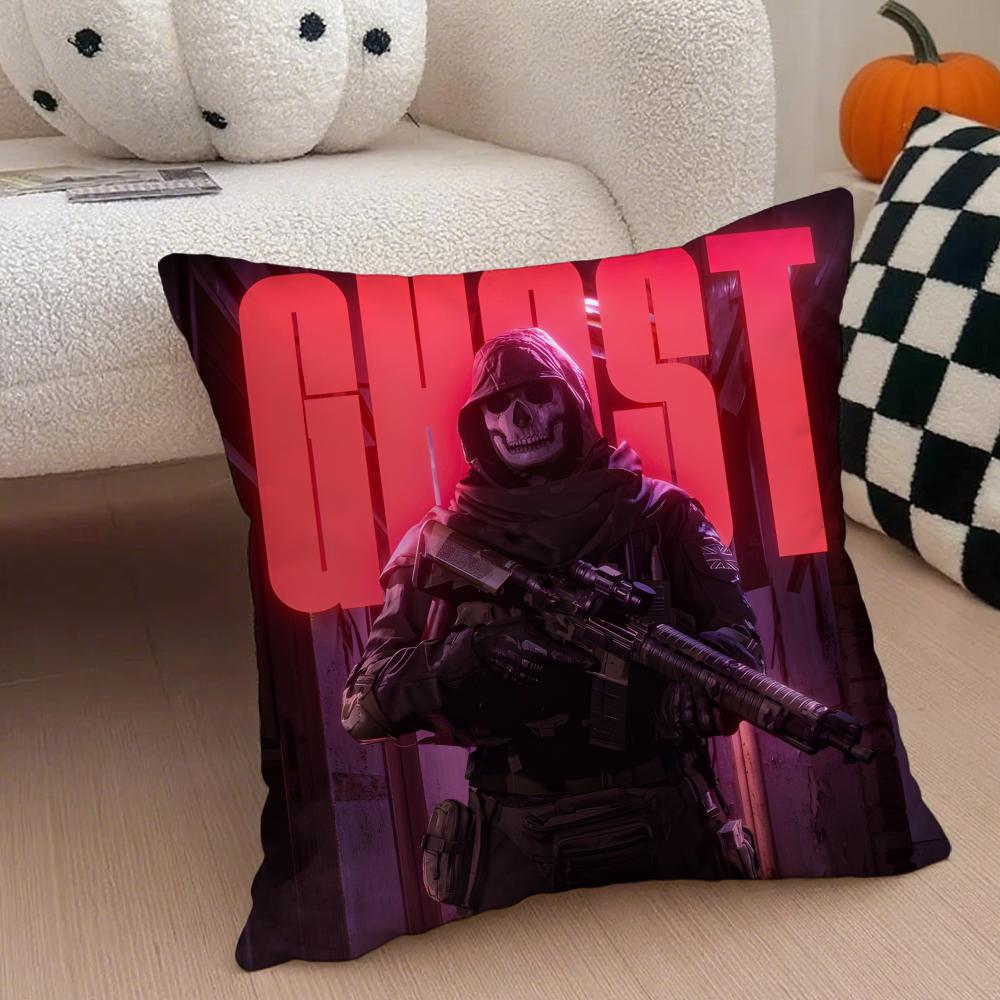 Trending Call of DDuty Game Hardcore Shooting Cushion Cover Throw Pillow Cover Hidden Button Durable Polyester Chair Cushion