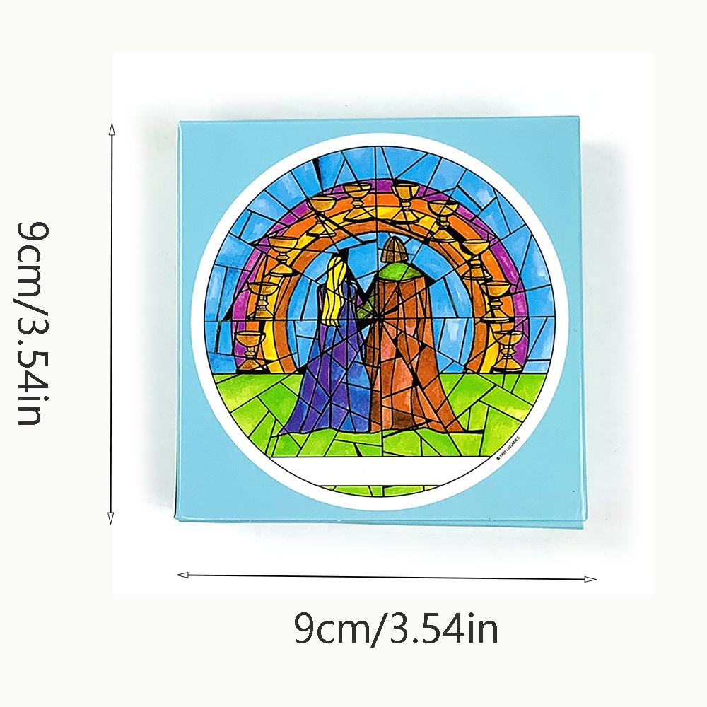 A 78Pcs Round Tarot Cards Deck Playing English Version Predictive Divination Board Game Card Gifts Family Gathering Cards Game