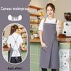 Custom Logo Waterproof Canvas Apron for Restaurant, Dessert, Milk Tea Shop, and Barista