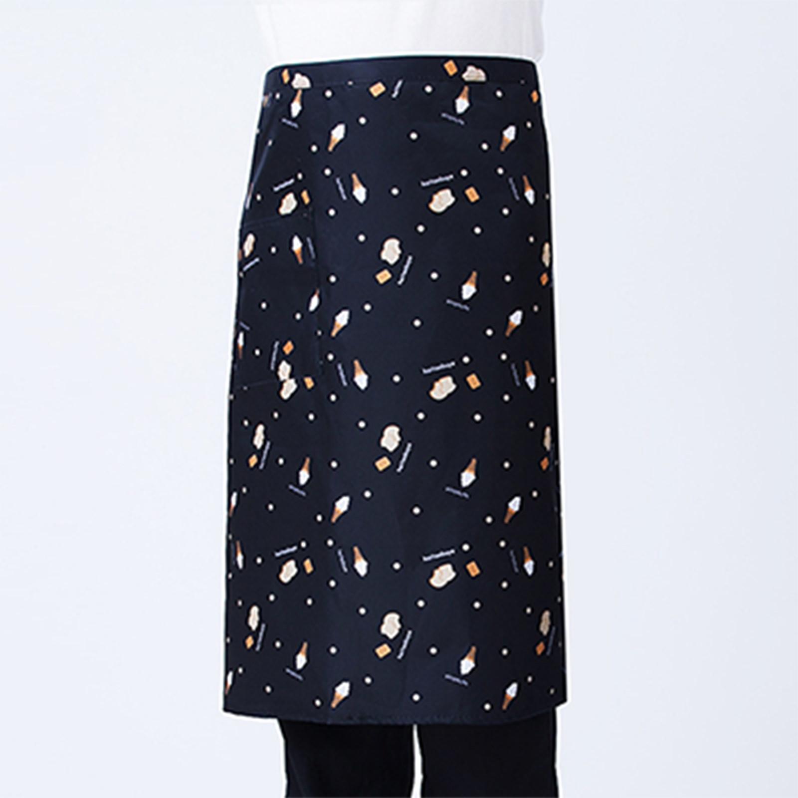 

Фартук для шеф-повара, полуобрезанный рабочий фартук, фартук для официанта в ресторане, кафе One Size чёрный