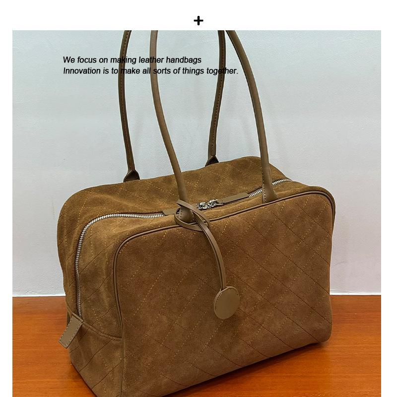 Beef Bun Ladies Bag High-Quality Texture Cowhide Leather Retro Style Strap Beef Bun Fashionable Versatile Casual Document Bag