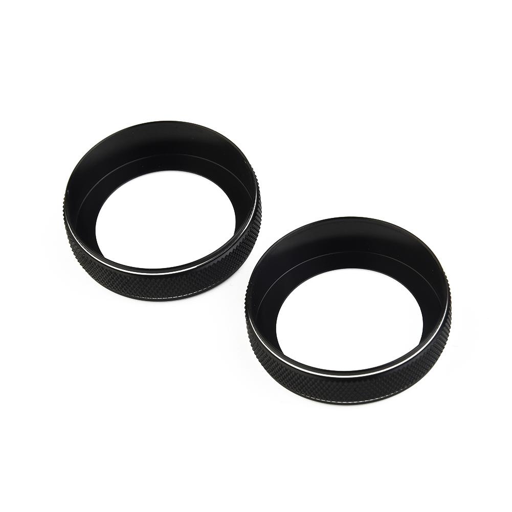 Pair Volume Knob Cover Central Volume CD Switch Knob Ring Black & Silver