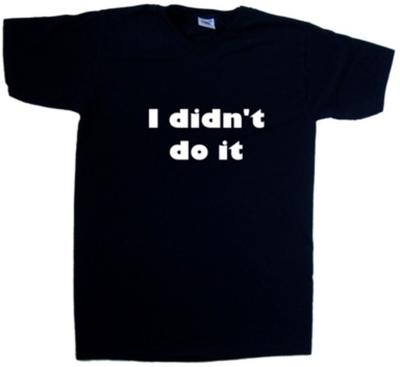 I Didn't Do It Funny Funny V-Neck T-Shirt