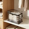 Large Transparent Storage Box for Clothing 3pc Set Dustproof Thickened Clear Organizer with Zipper Closure and Carry Handles