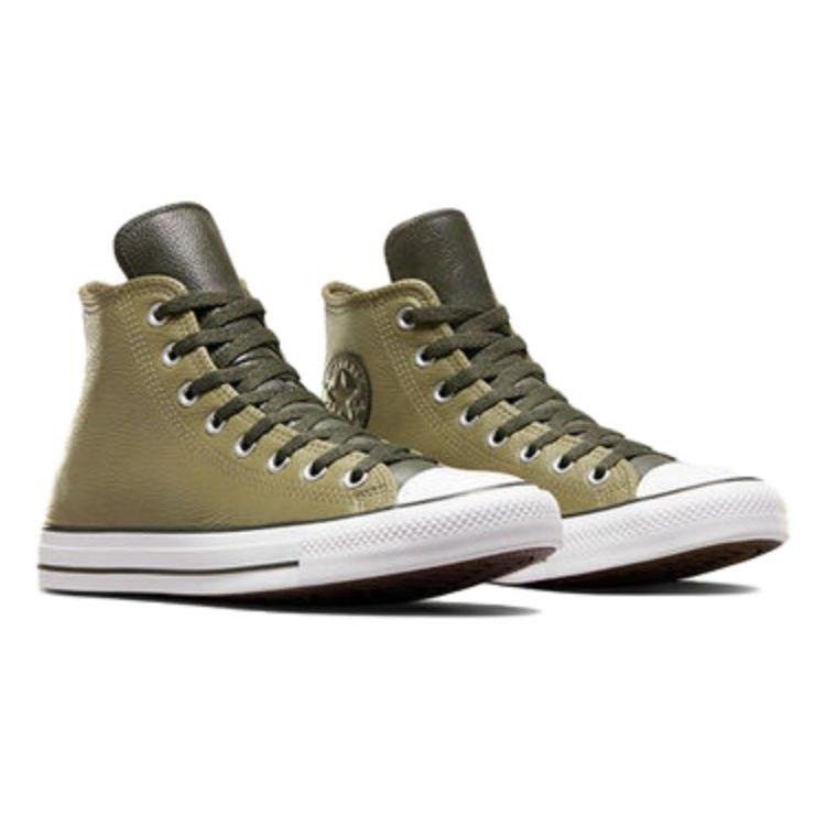 Converse Chuck Taylor All Star Kožená High Mossy Lenost Zelené Unisex tenisky Cave-Green A06571C