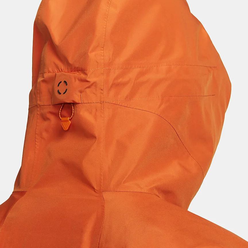 Nike Storm-FIT ACG Series Solid Color Hooded Waterproof Windbreaker Men Outerwear Orange DB3560-893