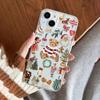 Christmas Bear Print Phone Case For iPhone 17 16 15 11 12 14 13 Pro Max Mini X XS XR 7 Plus SE 16E Shockproof Transparent Cover
