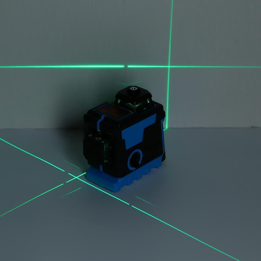 3D Self Leveling Rotary Laser Level Green 12 Lines Cross Line Laser Measure Tool New