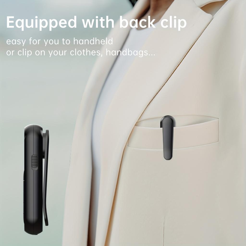 Mini oppladbar bærbar FM-radioklips - kompakt design, lang batterilevetid, hodetelefoner inkludert