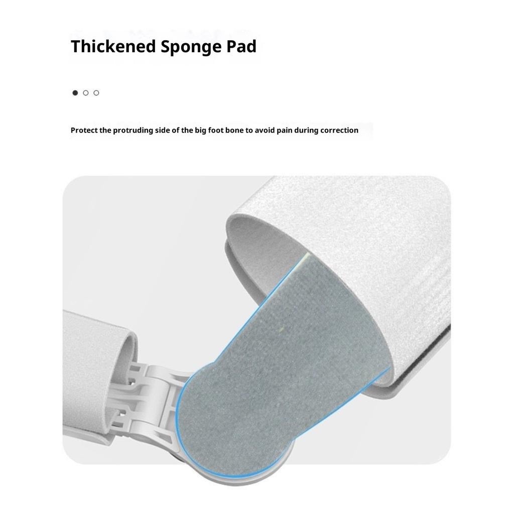 Korektor vbočeného palce Nastavitelný knoflík Oddělovač prstů palce Velikost pro muže i ženy Korektor překrývajících se kostí palce