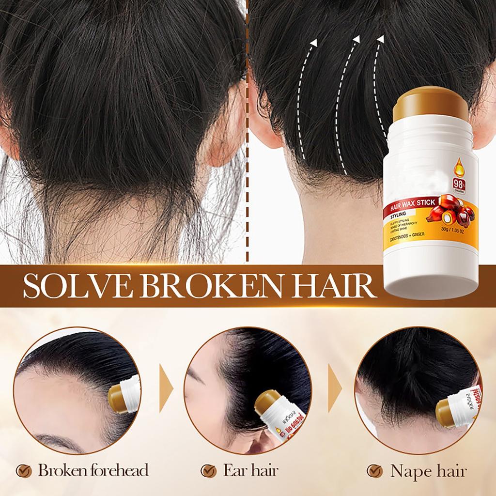 Hair Wax Stick Refreshing Improve Frizzy Long-lasting Nourishing Gloss Styling Hair Moisturizing Nourishing Hair Wax Stick