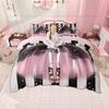 Homewish Girls Dreamy Makeup Duvet Cover Set Cosmetics Theme Bedding Set Dress Perfume High Heels Bed Set Room Decor