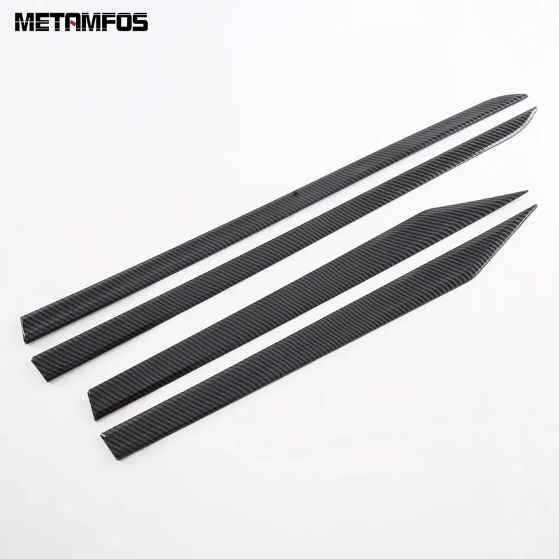 Accessories For Nissan Qashqai J12 - 2024 2025 Carbon Fiber Door Side Line Strip Body Skirt Molding Trim Car Styling