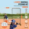SucceBuy L Screen Baseball for Batting Cage 7x7 ft Softball Safety Screen Body Protector Portable Batting Screen with Carry Bag