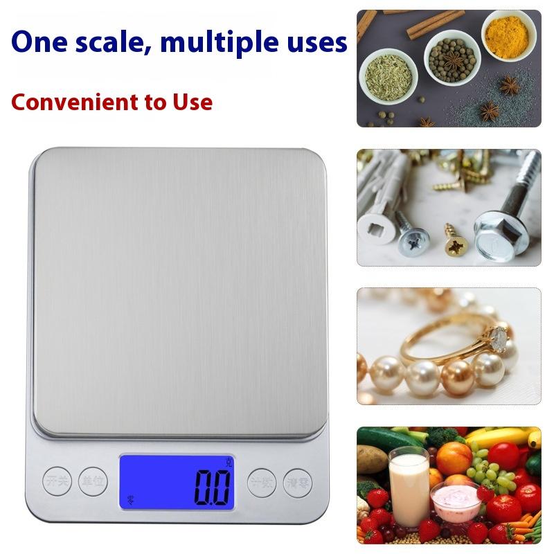 Mini high-precision electronic scale Portable gram weight scale Kitchen electronic scale Baking kitchen scale Electronic scale