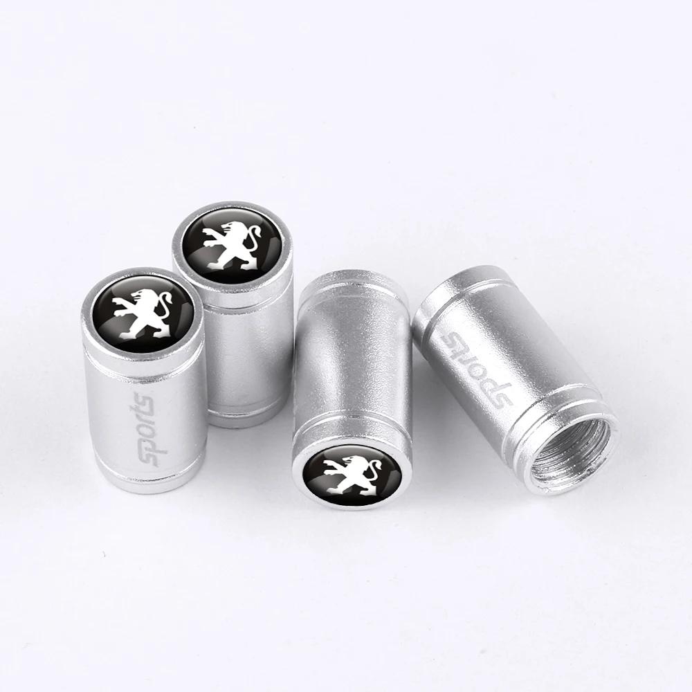

Car Sticker 2025 Hot 4pcs Matte Textured Metal Valve Cover Car Tire Valve Cap Accessories For Peugeot 207 3008 206 208 308 307 4