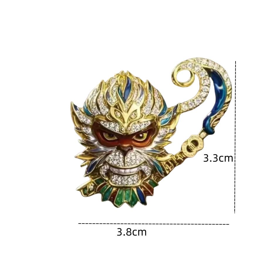 Black Myth Wukong Retro Monkey King Brooch: Unique and Bold Jewelry