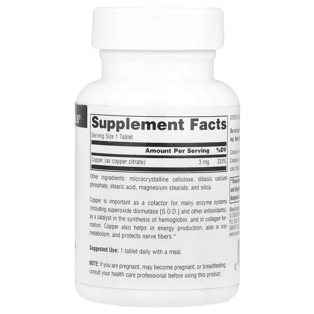 Copper, 3Mg, 120 Tablets