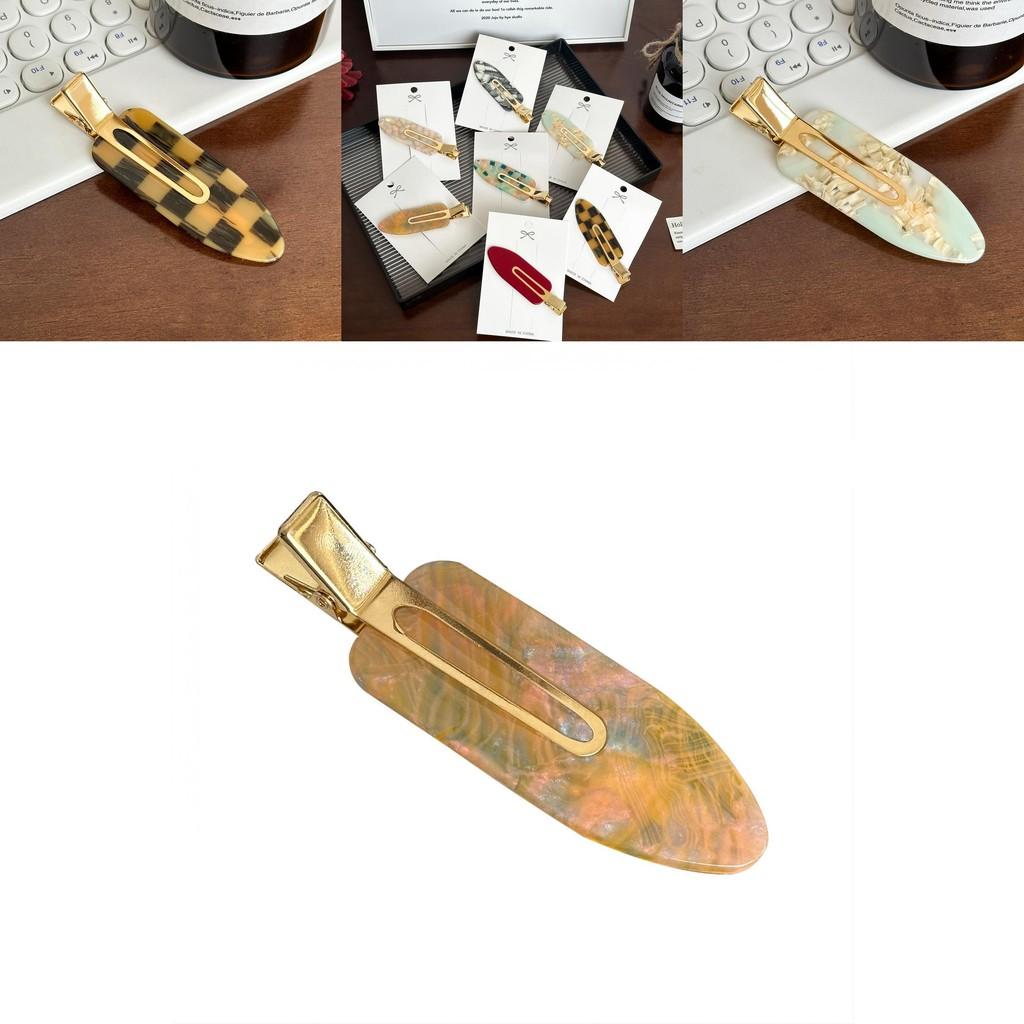 Extra Large Acetate No Trace Hair Clip Fashionable Plaid Hairpin For Women