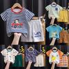 Kinder Sommer kurzärmeliges Hemd und Shorts Set Kleinkind Jungen Mädchen Lässiges zweiteiliges Outfit Weicher bequemer Stoff Geeignet für die Spielzeit