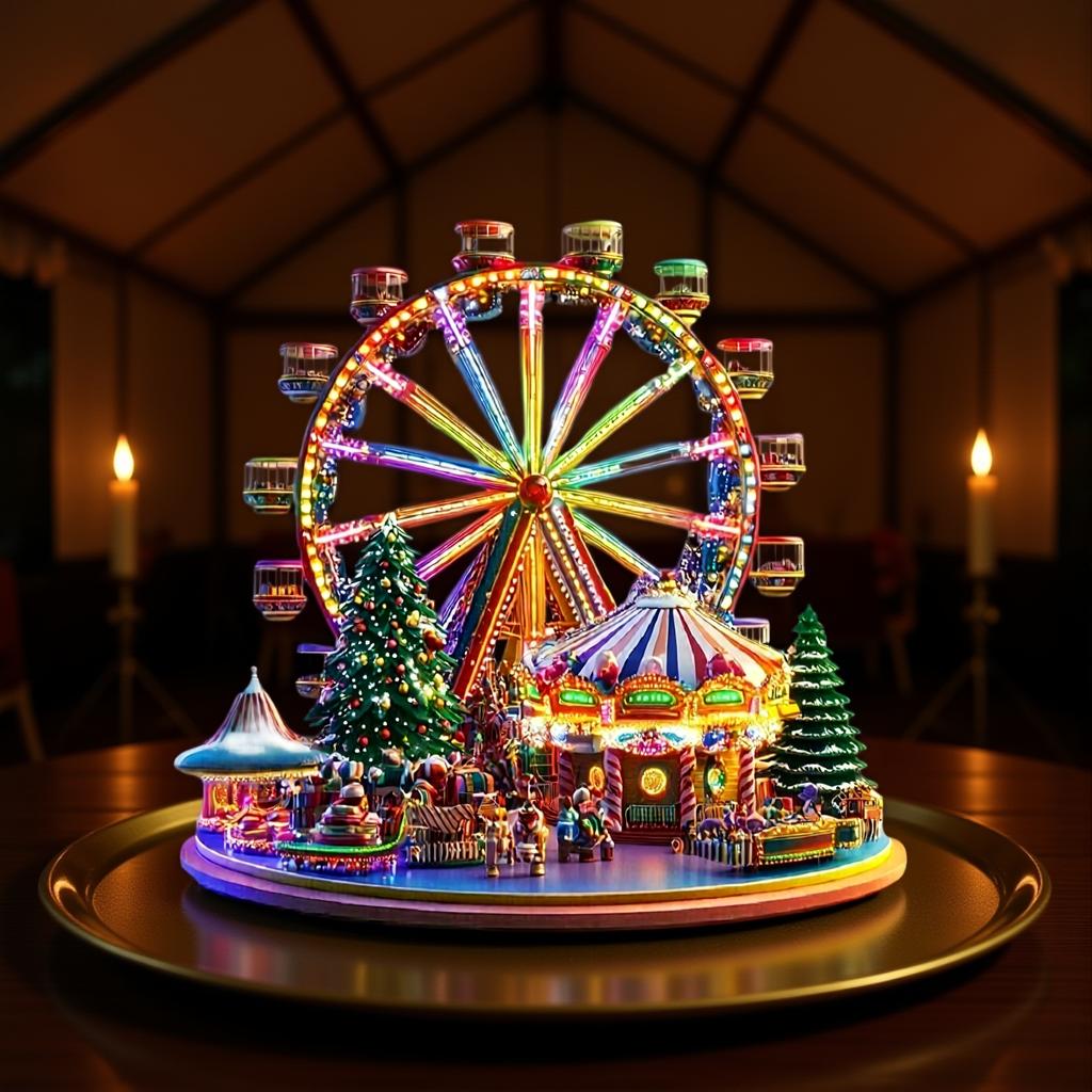 3mm Thick Acrylic Ferris Wheel Decoration Wall Hanging Ornament for Home Desktop Party Wedding Festive Decor