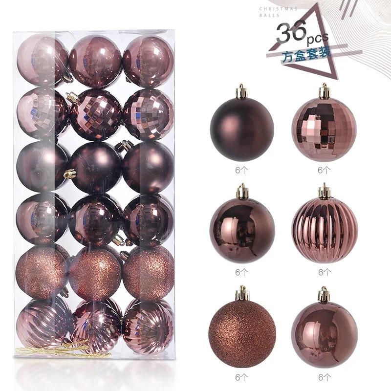 Dekoracja choinkowa 36 szt. 3 cm bombki choinkowe zawieszki ozdoby akcesoria imprezowe wystrój domu Navidad 2027 prezenty noworoczne