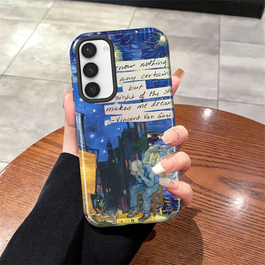 Van Gogh Starry Sunflowers Phone Case for Samsung Galaxy S25 A36 S24 Ultra S23Ultra A56 A26 S20 FE A16 S23 S25Ultra Soft Cover