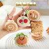 Simulation Food Burger Plush Keychain