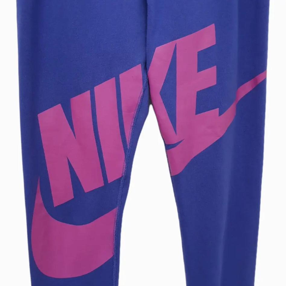 Nike Letter Print Sports Training Tight Pants Kids bottoms Blue Purple 728406-513