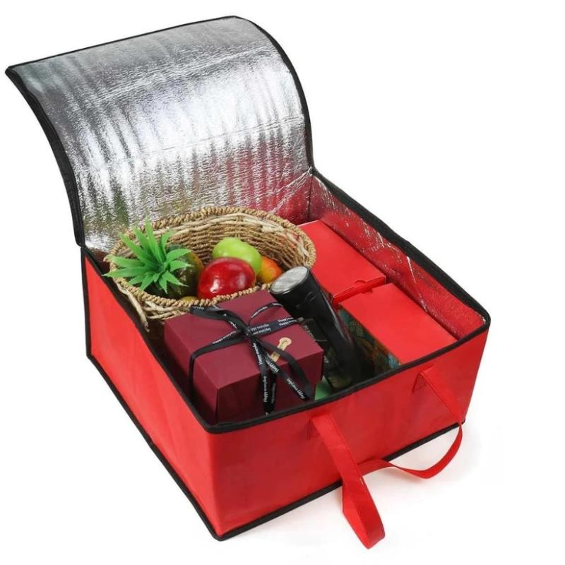 Waterproof Insulated Bag Cooler Folding Picnic Basket Ice Pack Drink Box Thermal Lunch Bag Portable Food Delivery Bag Pizza Bag