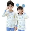 Children's pajamas pure cotton boys' long johns set girls' baby thermal underwear medium and children's bottom cotton sweater