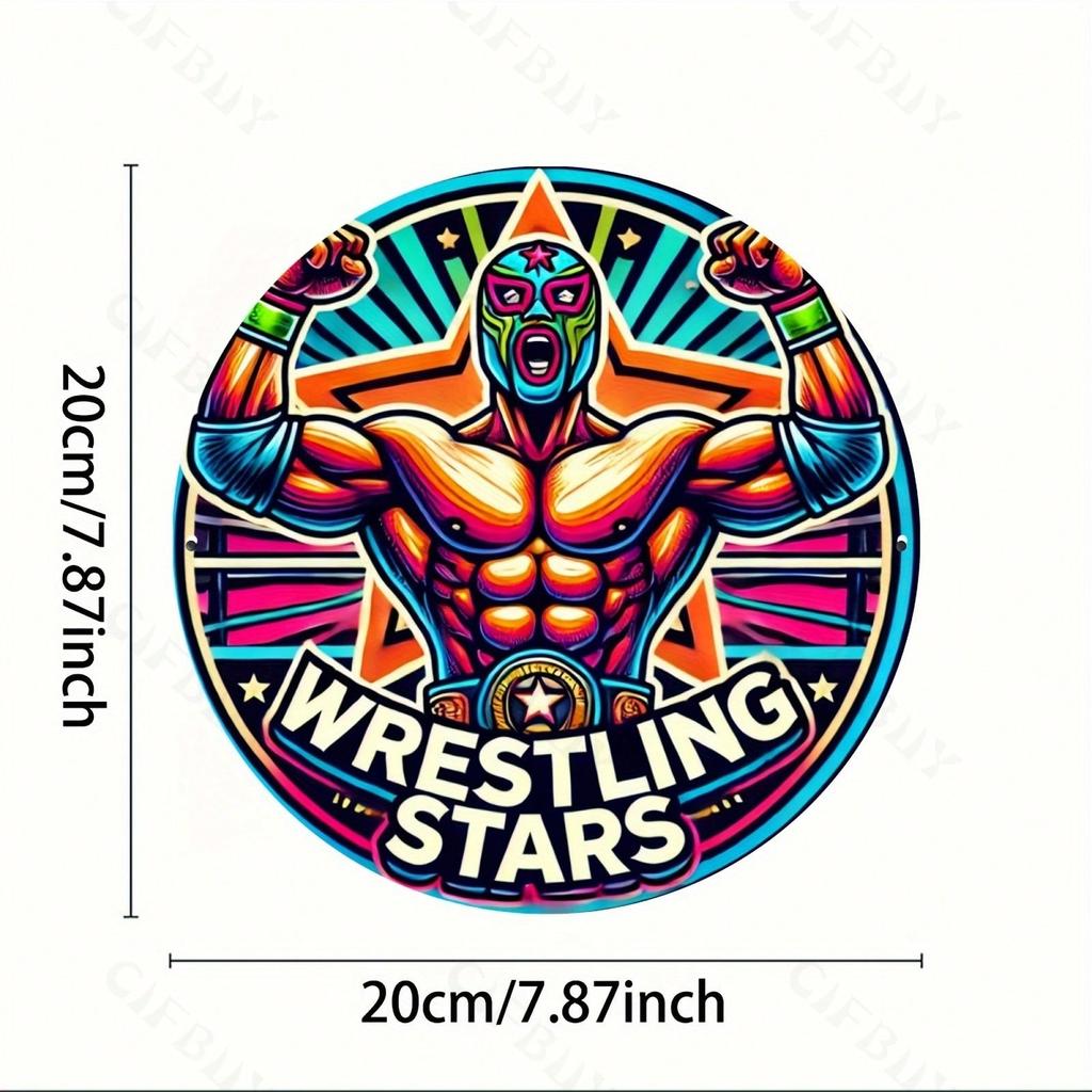 Wrestling Metal Sign Wall Art Gift Home Office Decor Indoor Outdoor