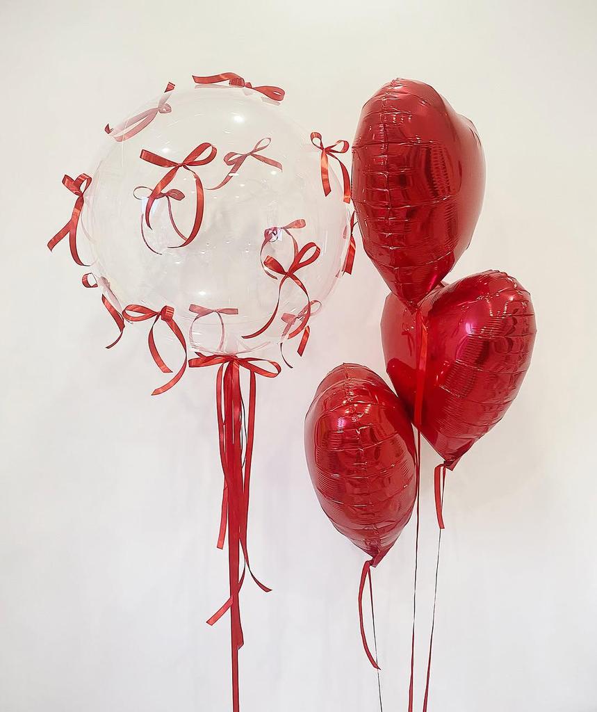 Red Heart-Shaped Helium Balloons for Valentine's, Proposal, Wedding, or Room Decoration