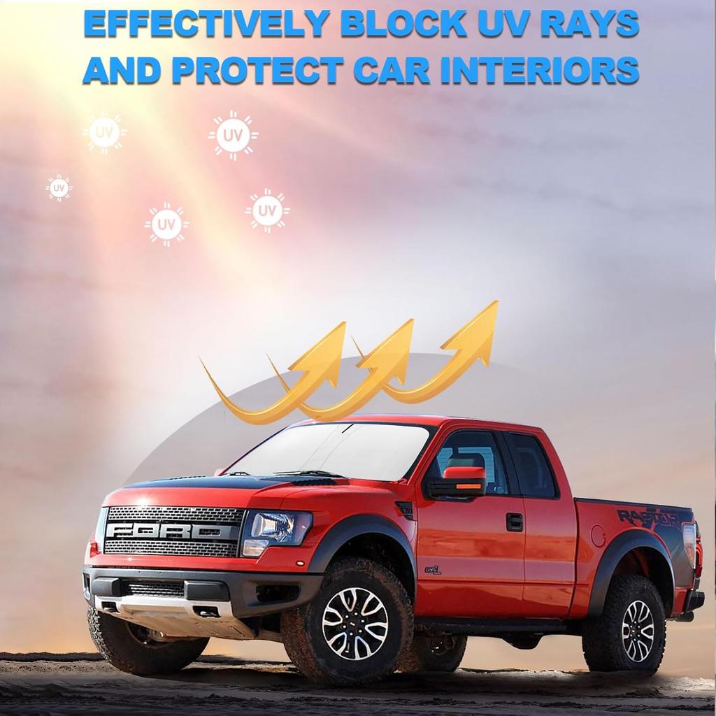 Car Windshield Sun Shade Cover for Ford F150 2009-2014 Front Window Sun Shade Visor UV Block Shield Cover