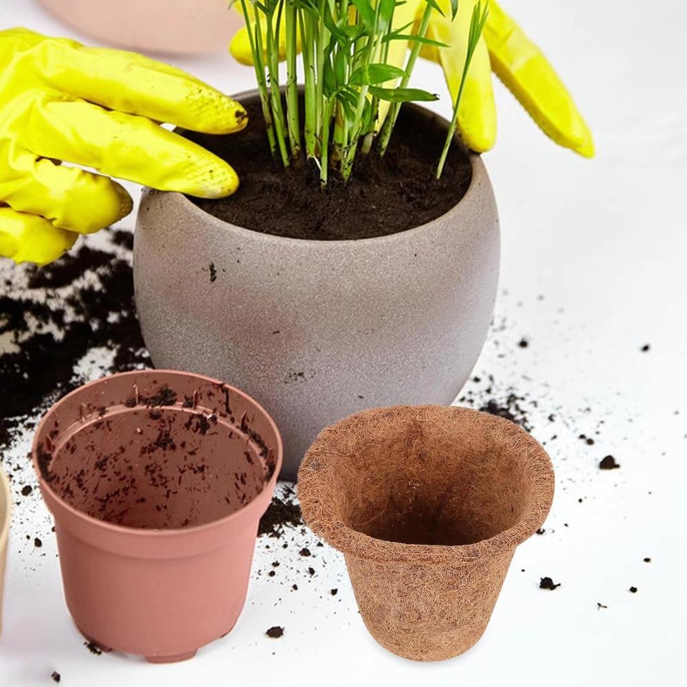 3pcs Biodegradable Nursery Pots Coconut Fiber Flower Pot  For Plant Garden Supply