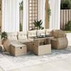 VidaXL Garden Lounge Set with Cushions 8 Pcs Beige Braided Resin 3327908