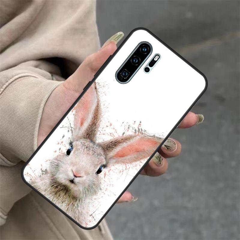 Cute Bunny Rabbit Case For Huawei Nova 3i 7i 8i 11i Y60 Y70 Y90 Y61 Y91 10 9 SE 11 Pro P20 P40 P30 Lite Cover
