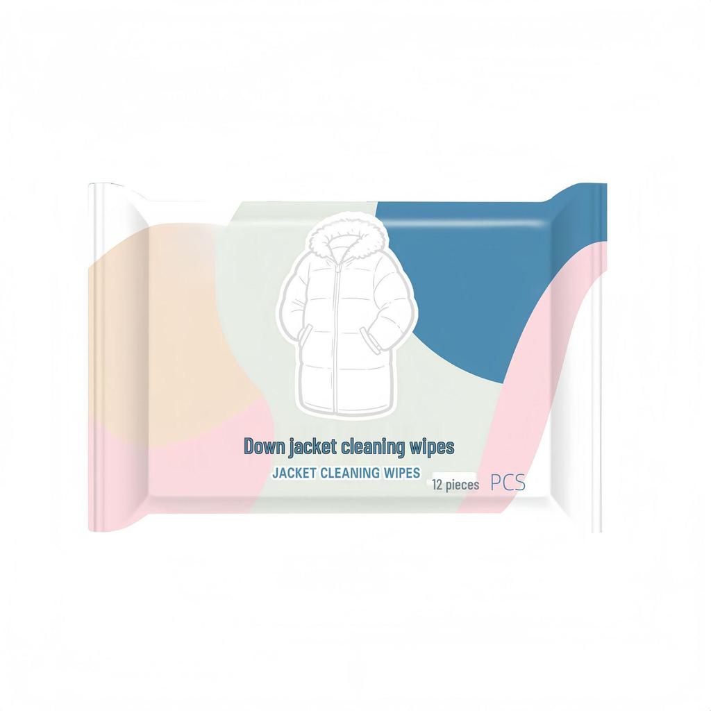 Waterless Washable Down Jacket Cleaning Wipes - Strong Stain Removal, Residue-Free, Fabric-Safe Clothing Cleaner