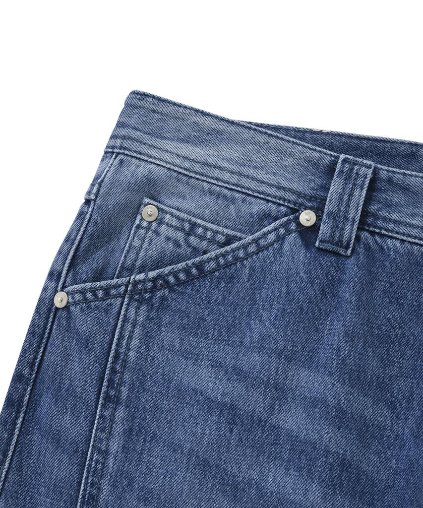 FALLETT [Fallettxlee] Washed Denim Pants Blue