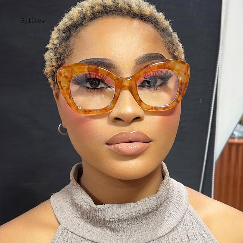 Retro Anti Blue Light Computer Glasses Frame Women Oversized Men Trendy Fashionable Stylish Eyeglasses Classic Spectacles Ouclos