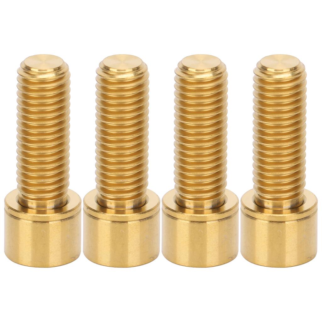 4Pcs Bike Handlebar Stem Bolts Screw Bicycle Titanium Alloy Stem Inner Hex Screws M7x20mm