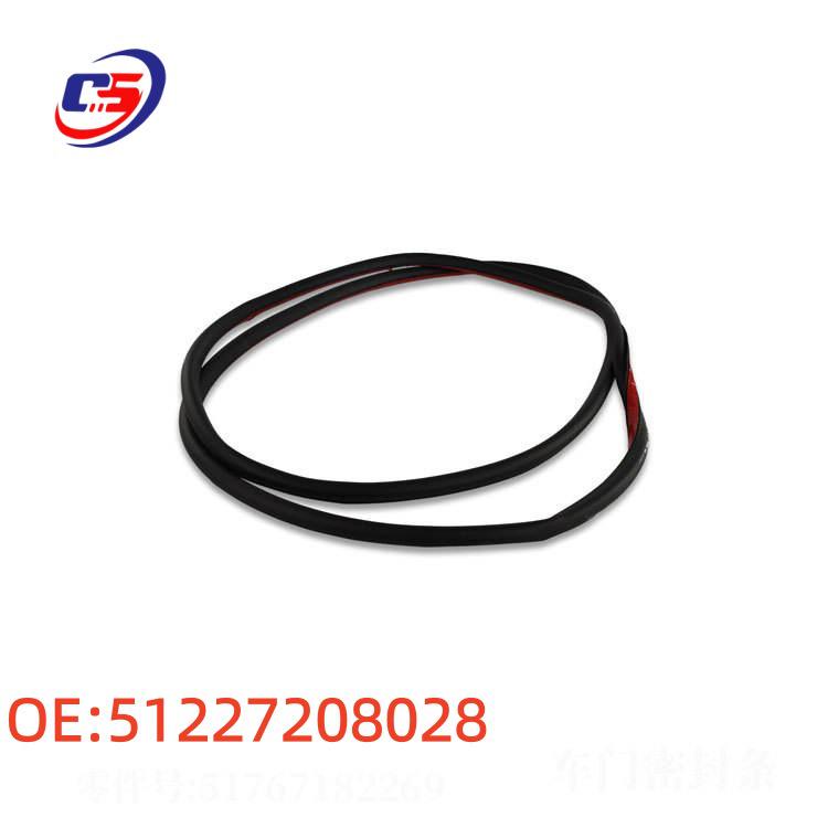Compatible BMW Car Door Seal Strip - Part Numbers: 51227208028, 51337258329, 51337289609.