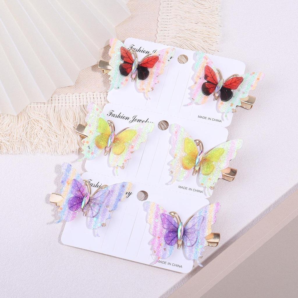 Butterfly Gauze Hair Clip for Women & Children - Simulated Side Clip Accessory