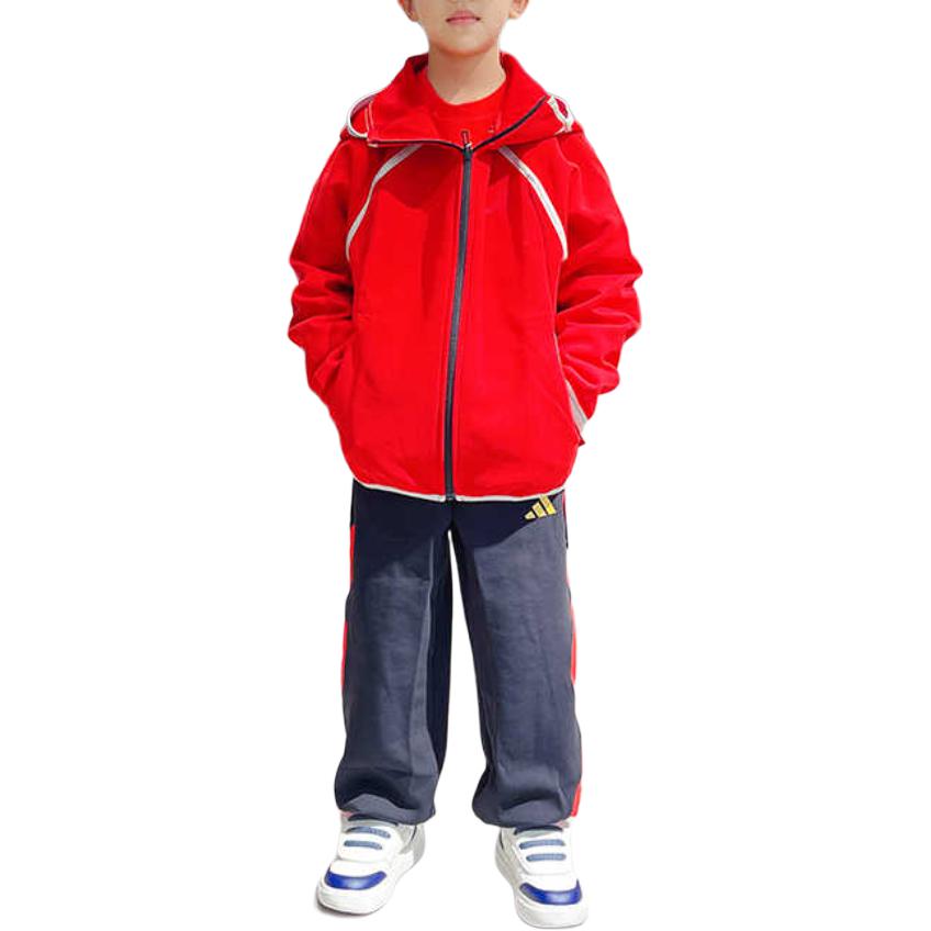 Adidas Jacket JK KN JKT HOODY Energy Red Children Aged 3 7 Years Old JN4376