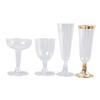 10Pcs  Plastic Champagne Flutes Disposable Clear Plastic Champagne Glasses For Parties Glitter Clear Plastic Cup Red Wine