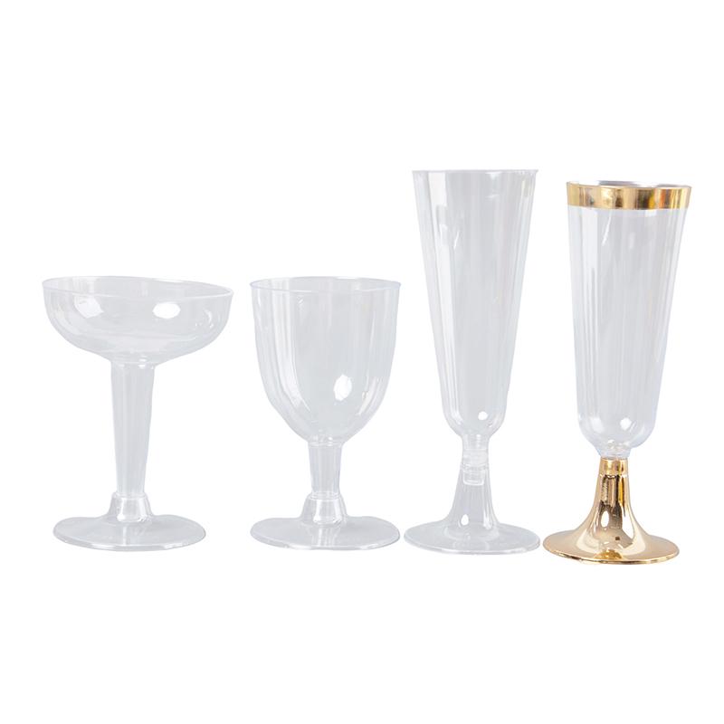 10Pcs  Plastic Champagne Flutes Disposable Clear Plastic Champagne Glasses For Parties Glitter Clear Plastic Cup Red Wine