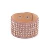 Bohemian Flannel Rhinestone Snap Button Wide Bracelet: Versatile Fashion Accessory